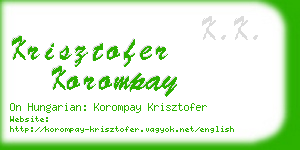 krisztofer korompay business card